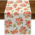 thumbnail image 1 of Peach Table Runner Sweet Peach Party Decoration Summer Fruit Rustic Home Kitchen Dining Room Decor 71 Inches Long, 1 of 5