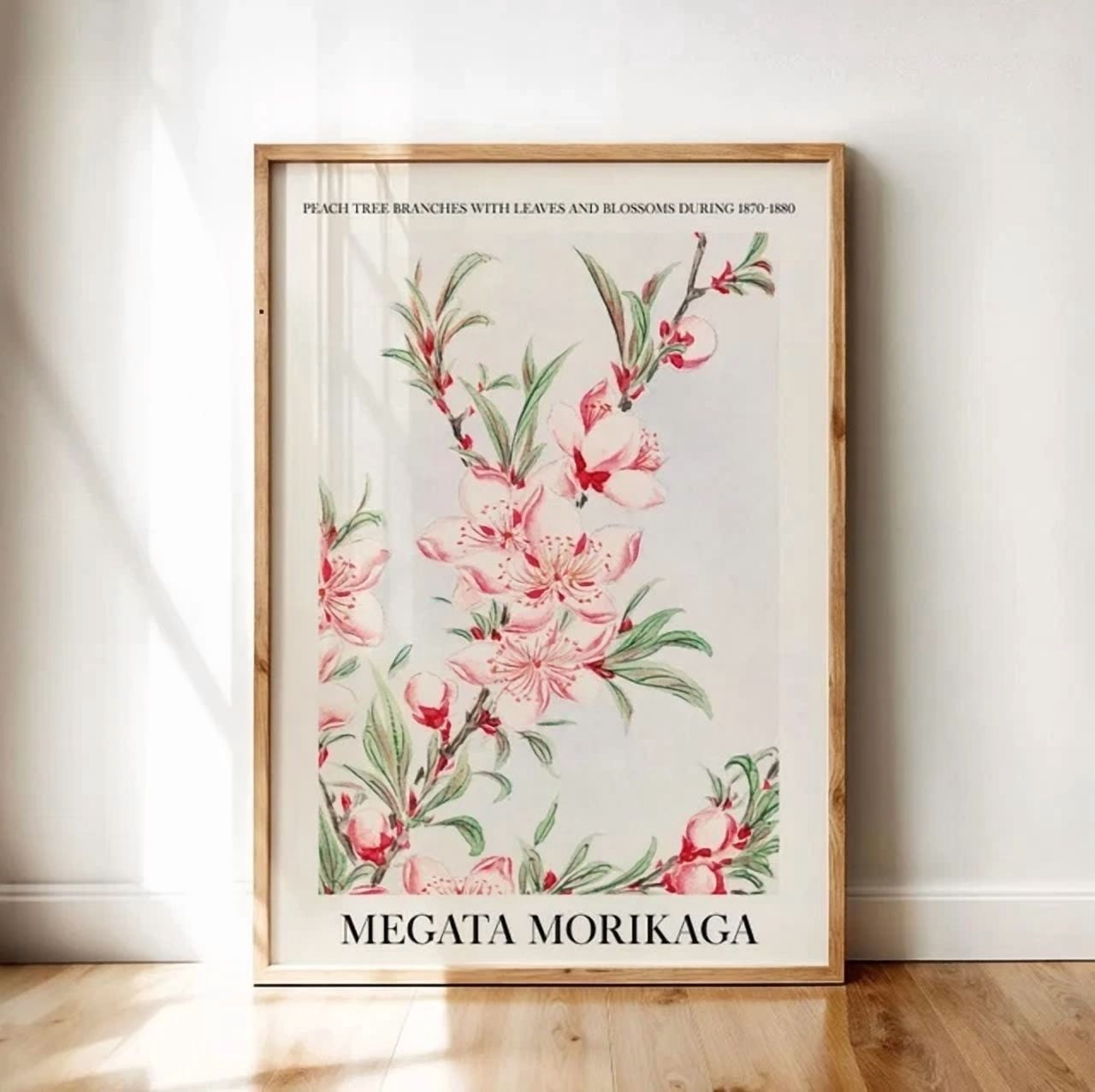 Peach Tree Branches By Megata Morikaga Vintage Home Decor Office Wall ...