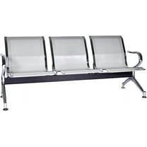 Peach Tree Reception Chair Waiting Room Chair with Arms Reception  for Business, Office, Hospital, Market, Airport, 3-Seat Guest Salon  Sliver