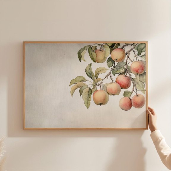 Peach Tree Rustic Kitchen Unframed Paper Print