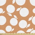 thumbnail image 1 of Ambesonne Peach Fabric by the Yard Upholstery, Tasty Delicious Snacks, 5 Yards, Pale Orange and White, 1 of 4