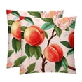 thumbnail image 1 of Peach Velvet Throw Pillows Set of 2 - Decorative Pillows with Unique Patterns for Sofa Couch Bed - Pillow Covers - Available in 16x16, 18x18, 20x20 Inches, 1 of 6