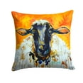 thumbnail image 1 of Peach Wool Sheep Fabric Decorative Pillow, 1 of 4