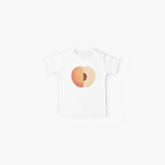 Peach (blue) - Natural History Fruits Kids T-Shirt