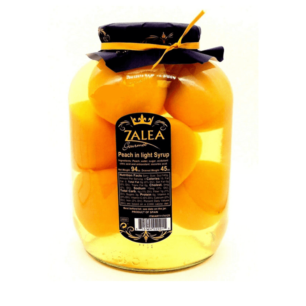 Peach in Light Syrup 94oz Jar - Ideal for Breakroom Kitchens