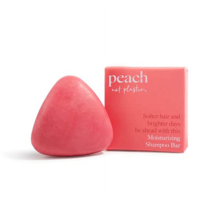 Peach not Plastic Shampoo Bar Moisturizing for Dry, Damaged & Dull Hair Leav