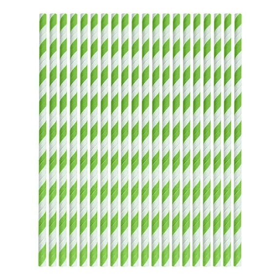 Peacheart 100 Pcs Paper Straws, 0.24 x 7.76 Inch Disposable Colorful Striped Drinking Straws for Birthday Wedding Party Favors Supplies