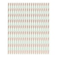 thumbnail image 1 of Peacheart 100 Pcs Paper Straws, 0.24 x 7.76 Inch Disposable Colorful Striped Drinking Straws for Birthday Wedding Party Favors Supplies, 1 of 9
