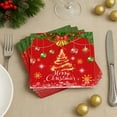 thumbnail image 1 of Peacheart 20 Pcs Merry Christmas Dinner Napkins, Disposable Red Gold Xmas Tree Xmas Ball Paper Napkins for Christmas Xmas Holiday Party Supplies Decorations 6.4x6.4 inches, 1 of 8