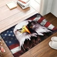 thumbnail image 1 of Peacheart 4th of July Patriotic Door Mat, Non-Slip American Flag Bald Eagle Welcome Doormat for Indoor Outdoor Entrance Patio Porch Independence Day Memorial Day Farmhouse Home Decor, 16x24 Inch, 1 of 8