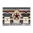 thumbnail image 1 of Peacheart 4th of July Patriotic Door Mat, Non-Slip Red Blue and White American Flag Welcome Doormat for Indoor Outdoor Entrance Patio Porch Independence Memorial Day Farmhouse Home Decor, 16x24 Inch, 1 of 8