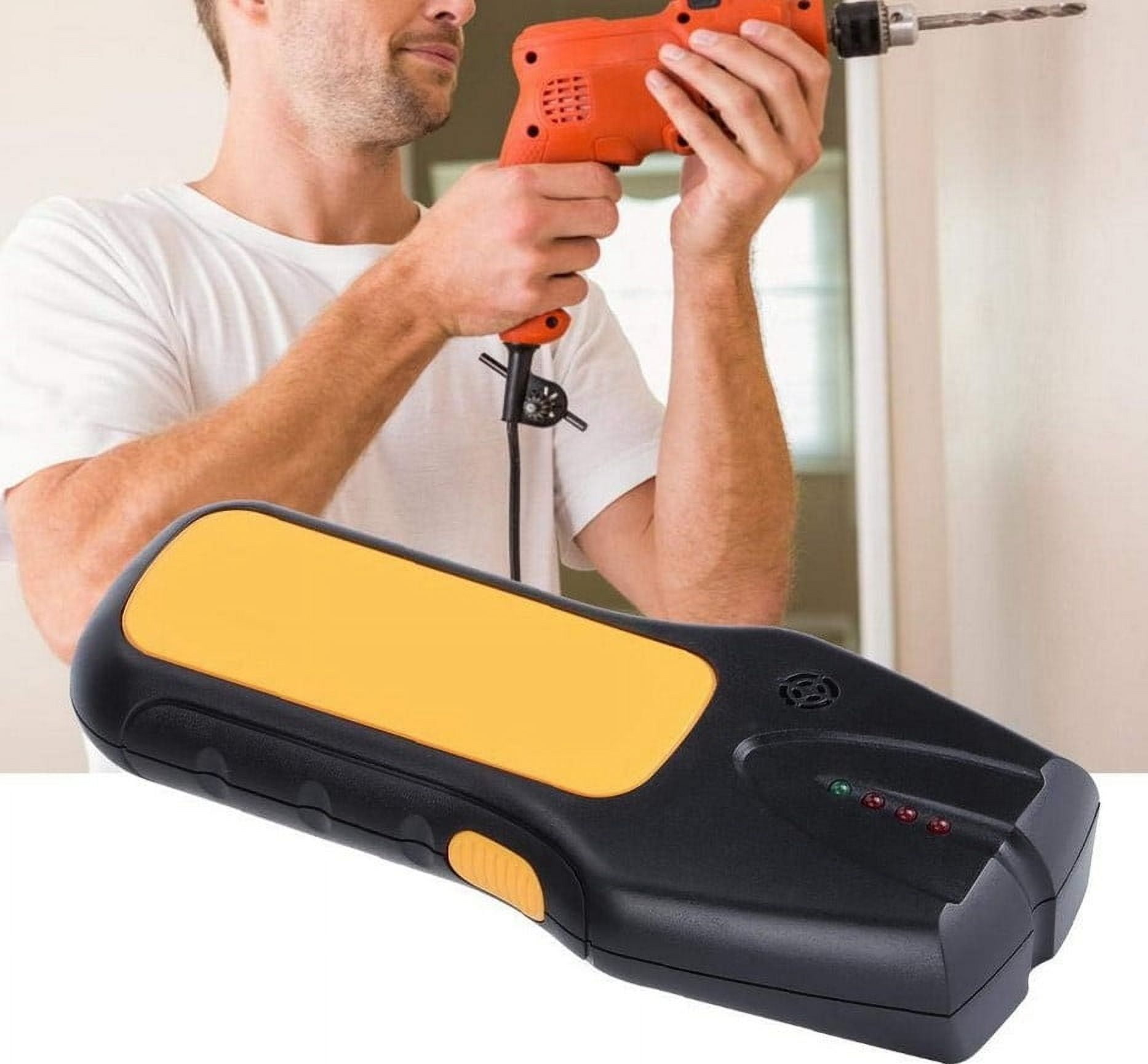 Peacheart Handheld High Sensitivity Stud Finder Wall Scanner with Built-in Battery & LED Light Alerts for Ac Wire and Metal