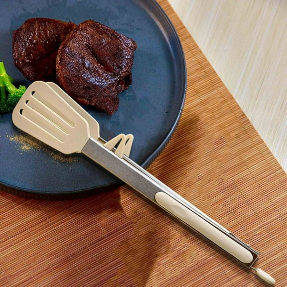 Peacheart Silicone Kitchen Cooking Tongs, Non-Stick Stainless Steel Food Tong with Silicone Tips, Food Grade Serving Tongs for Salad Vegetable Fruit Grilling BBQ Buffet, BPA Free