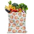 thumbnail image 1 of Peaches Canvas Tote Bag Tropical Pink Fruit Summer Modern Fresh Juicy Sweet Pattern Print Design Painting Aesthetic Peach Lover Abstract Cute Kawaii Cartoon Funny Vibrant Reusable Eco-Friendly Lightwe, 1 of 5