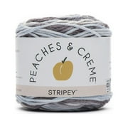 Peaches & Crème Stripey 100% Cotton Flannel Yarn, 102 yd