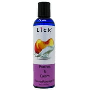 Lick Peaches and Cream Flavored Massage Oil   Soft Peach Cream Scent   4 fl oz
