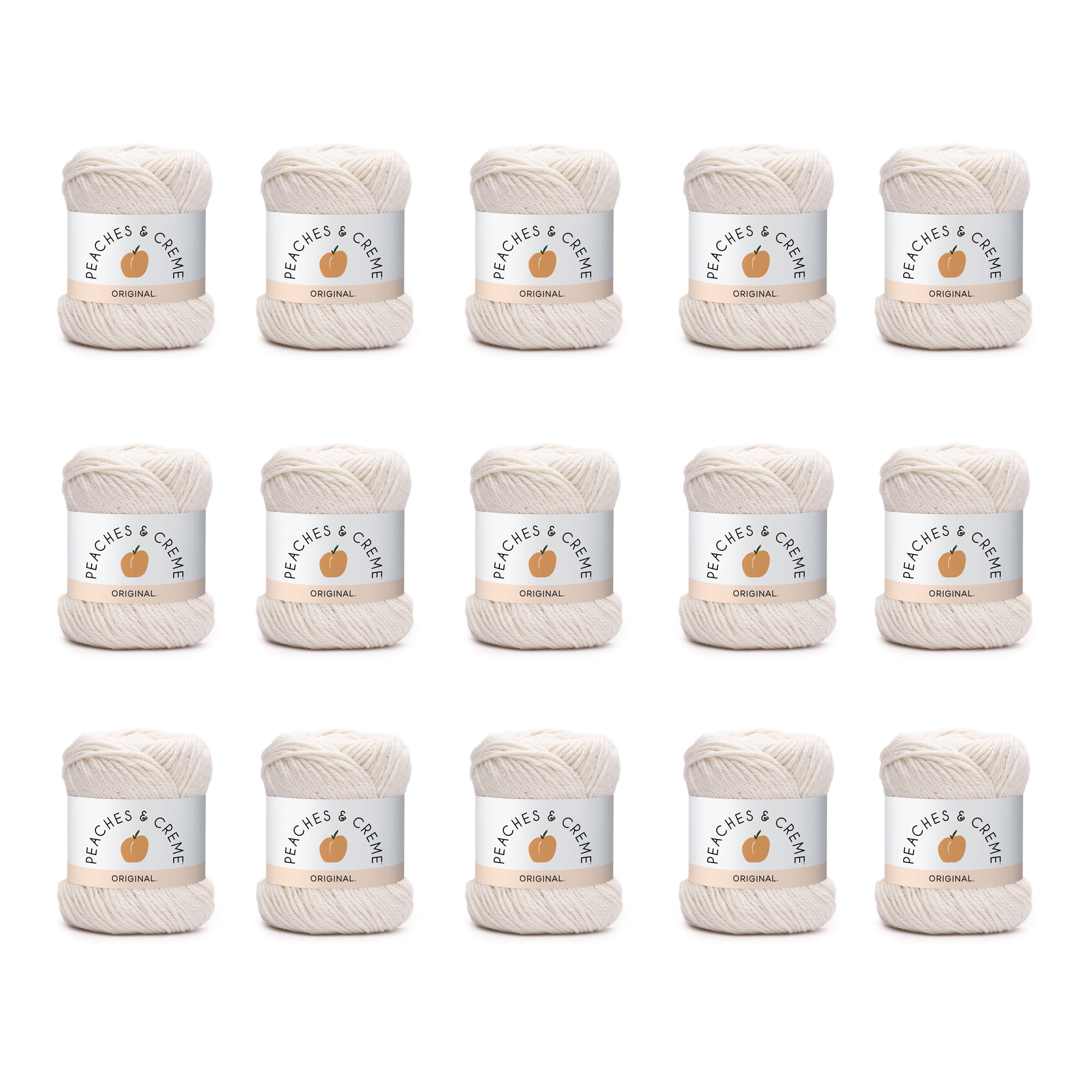 Peaches & Creme™ 4 Medium Cotton Yarn, Ecru 2.5oz/70.9g, 120 Yards (15