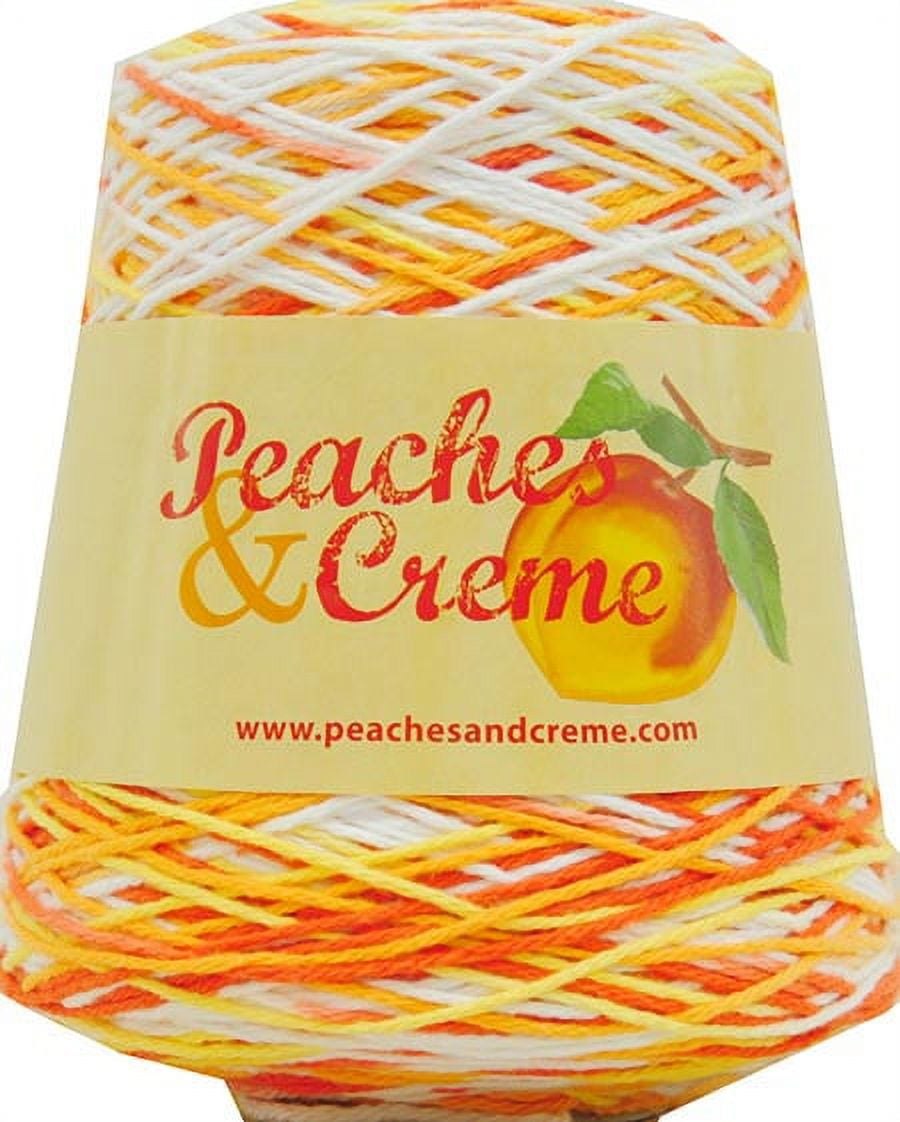 Peaches & Creme Cone 4 Medium Cotton Yarn, Creamsicle Ombre 14oz/400g