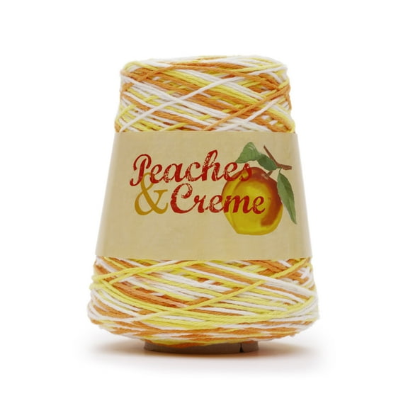 Peaches & Creme Cone 4 Medium Cotton Yarn, Creamsicle Ombre 14oz/400g, 674 Yards