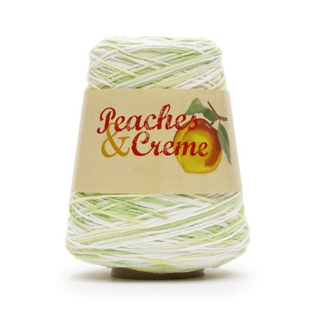 Peaches & Creme Cone 4 Medium Cotton Yarn, Limeade 14oz/400g, 674 Yards