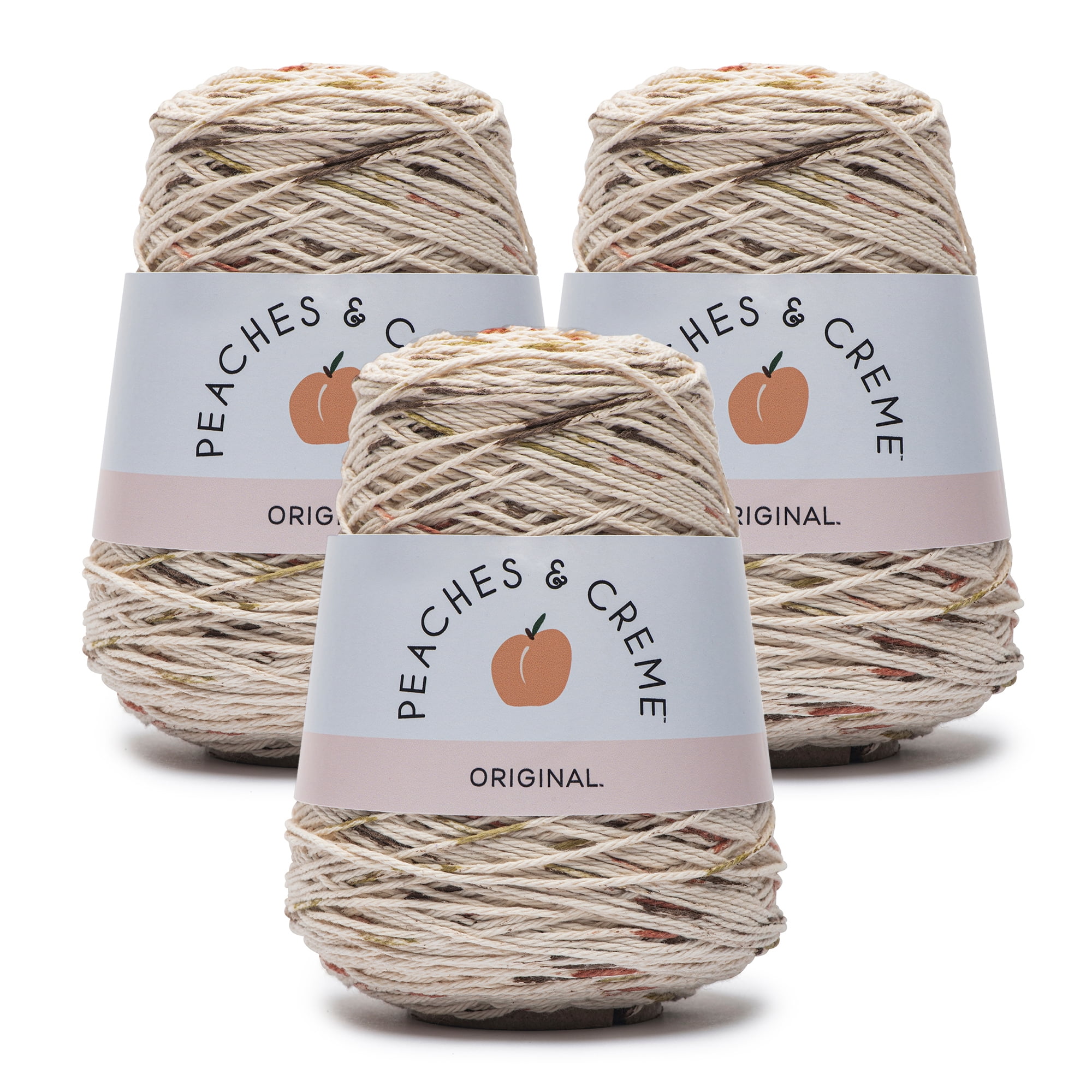 Peaches & Creme Cone #4 Medium Cotton Yarn, Rosemary 14oz/400g, 674 Yards (3 Pack)