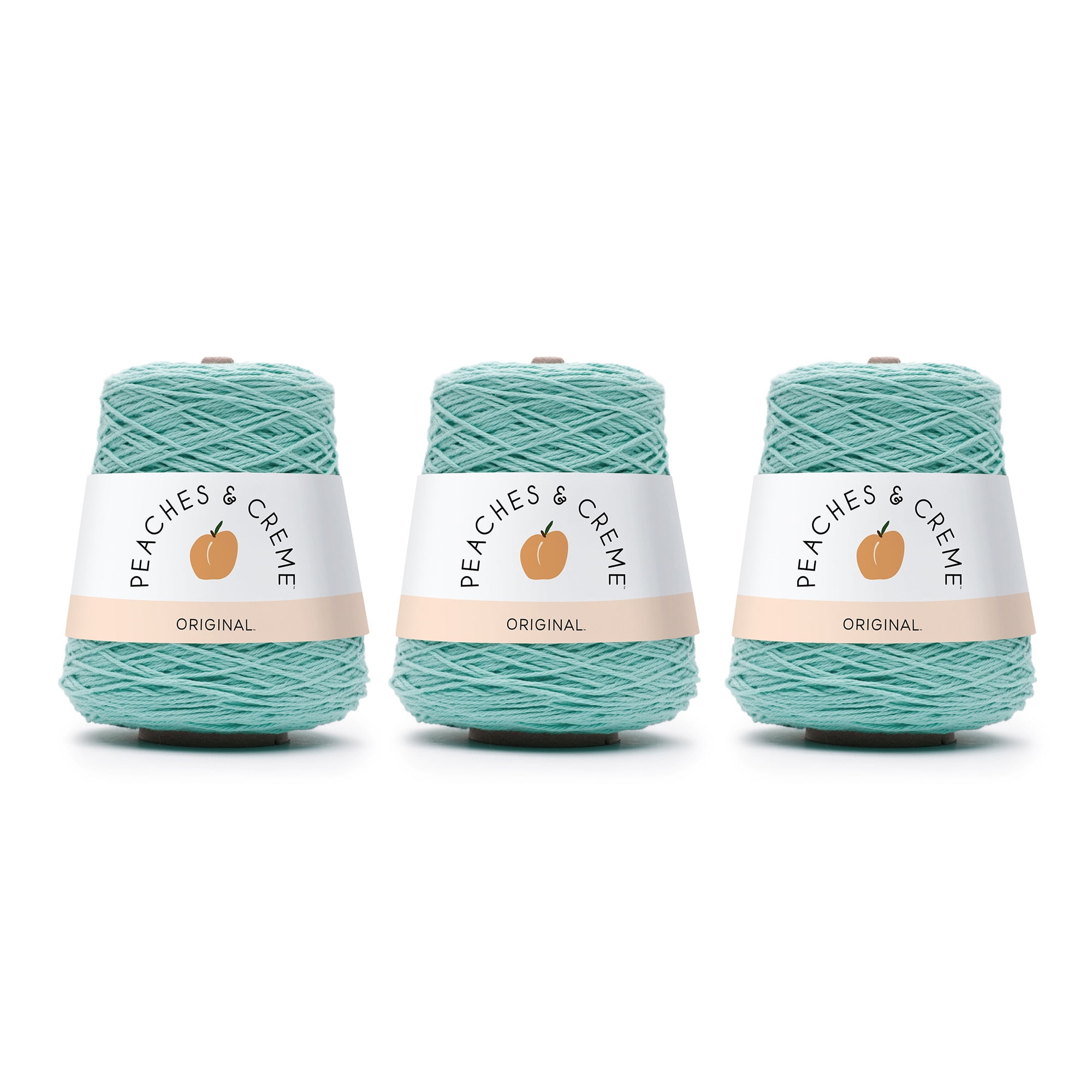 Peaches & Creme™ Cone #4 Medium Cotton Yarn, White 14oz/400g, 674 Yards (3  Pack) 