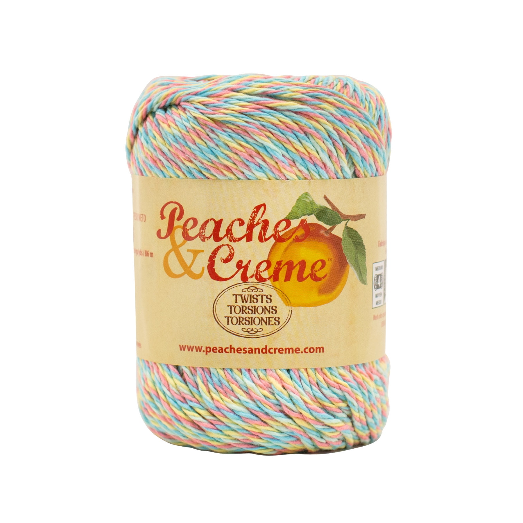 Peaches & Creme Cotton Candy Sprinkles Twist Yarn, 1 Each