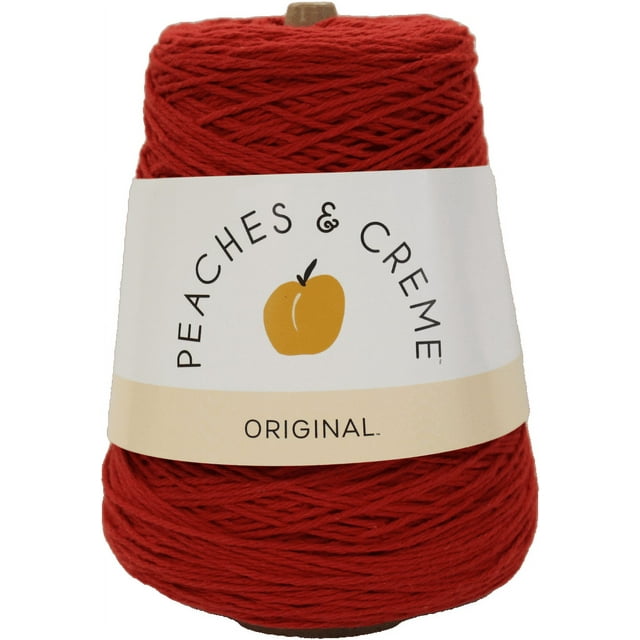 Peaches & Creme Cotton Cone Red Yarn, 14 Oz.
