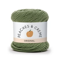 Peaches & Creme Solid 4 Medium Cotton Yarn, Rosemary 2.5oz/70.9g, 120 Yards