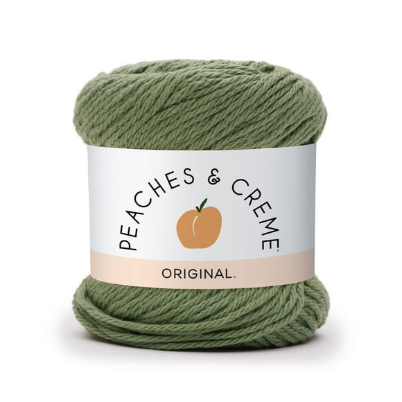 Peaches & Creme Solid 4 Medium Cotton Yarn, Rosemary 2.5oz/70.9g, 120 Yards