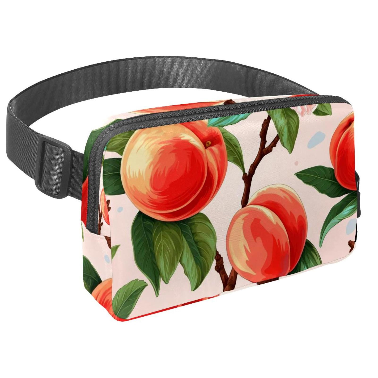 Peaches Cross Body Bag Waist Packs Fanny Pack Lightweight Adjustable Extension Strap Unisex