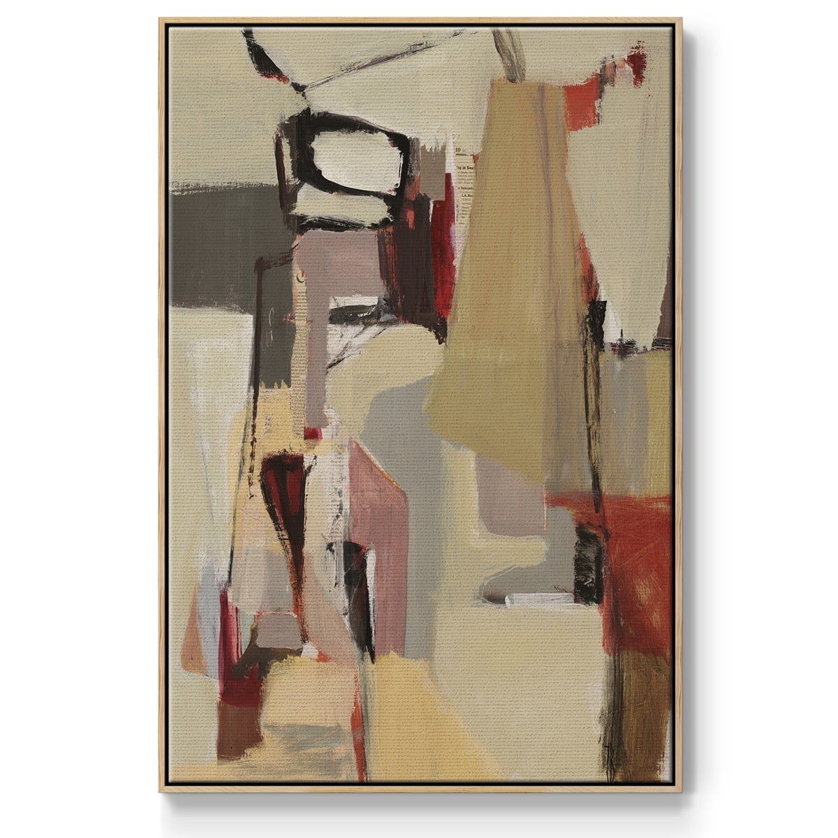 Peaches Framed Premium Gallery Wrapped Canvas - Ready to Hang - 17 x 25 - Natural Wood Floating Frame