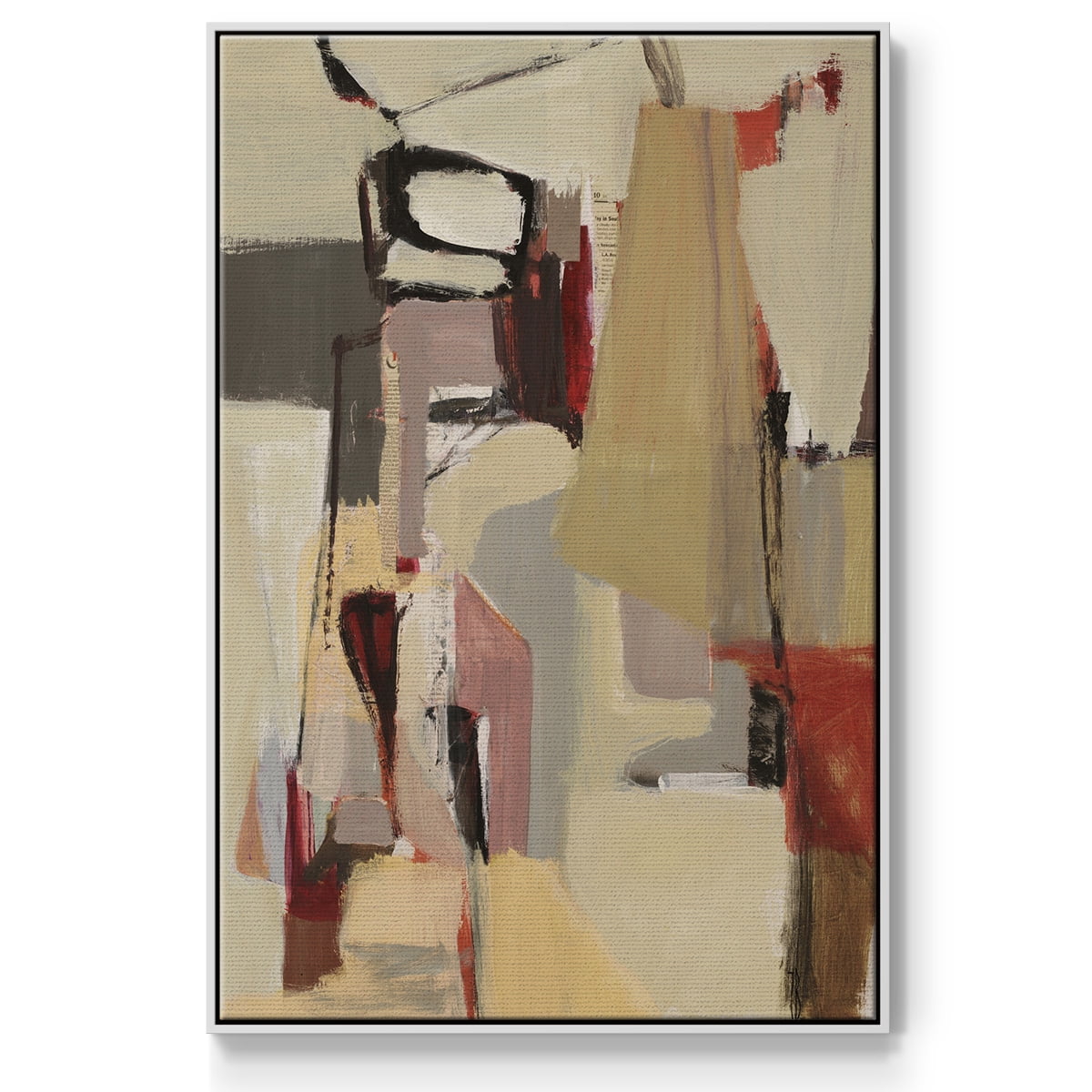 Peaches Framed Premium Gallery Wrapped Canvas - Ready to Hang - 25 x 37 - White Floating Frame