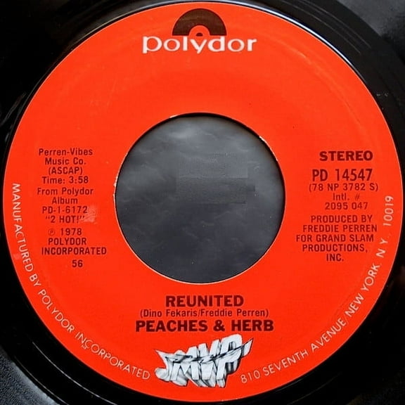Peaches & Herb  Reunited / Easy as Pie (7" 45RPM Vinyl) (New)