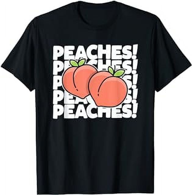 Peaches Kawaii Cartoon Retro 70s Cute Summer Fruit Vintage T-Shirt ...