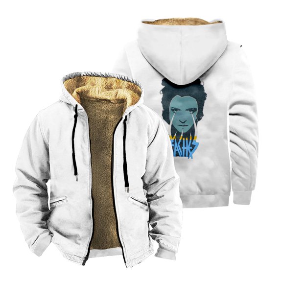 Peaches Laser Eyes Zipper Hoodies Jacket Women Men Long Sleeve Streetwear Coat