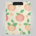 thumbnail image 1 of Peaches Leaves Pastel Color Foldable Binder Folder Clipboard with Pen Slot Double Clips A4 Size File Storage, 1 of 8