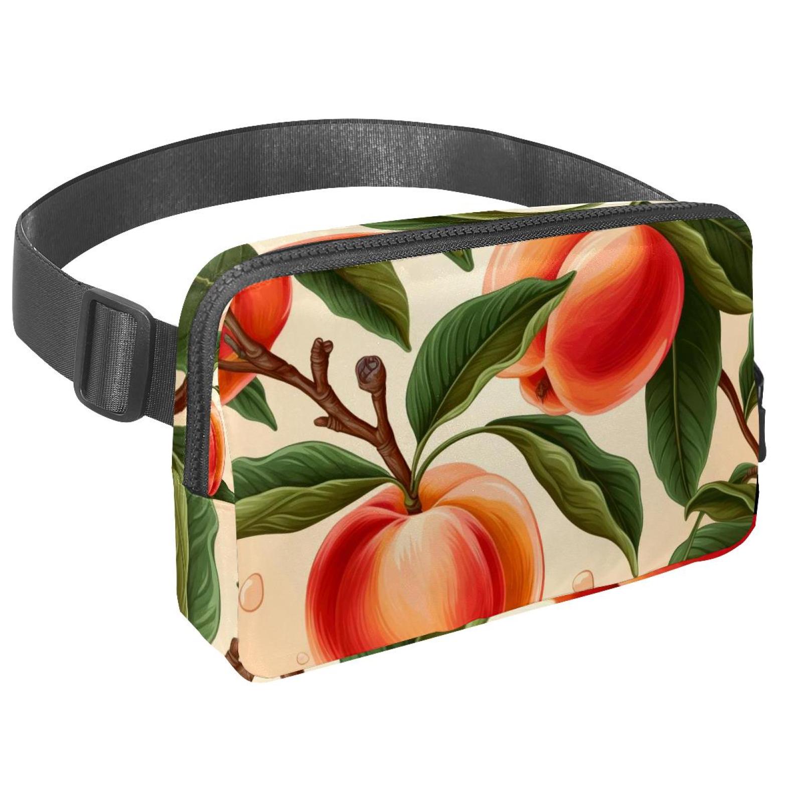 Peaches Lightweight Adjustable Crossbody Fanny Sling Bag with Extension Strap Unisex