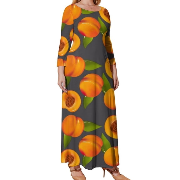 Peaches Long Sleeved Dress prom dresses Bride dresses luxury evening dresses Casual