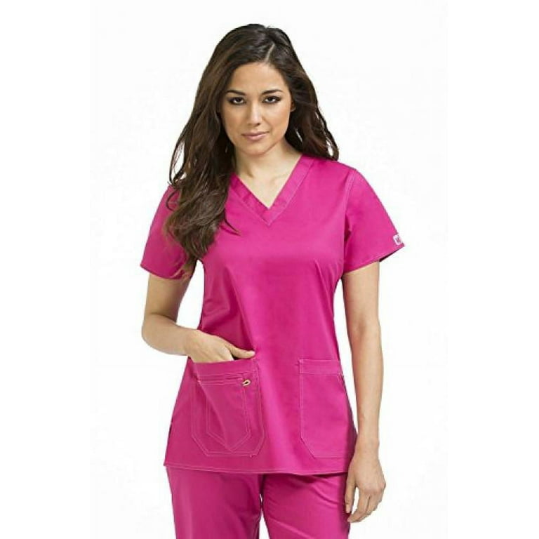 Peaches MC Olivia Top Scrub Top Pink A Licious X Small Walmart