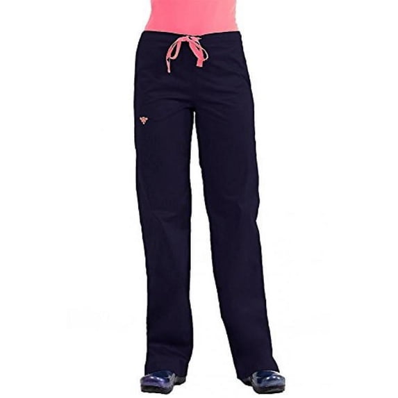 Peaches Med Couture Signature Scrub Pant New Navy/Apricot Large Tall