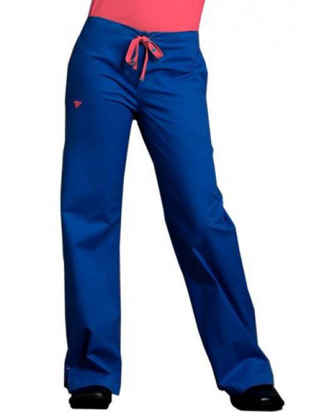 Peaches Med Couture Signature Scrub Pant Royal/Passion Pink Medium Tall