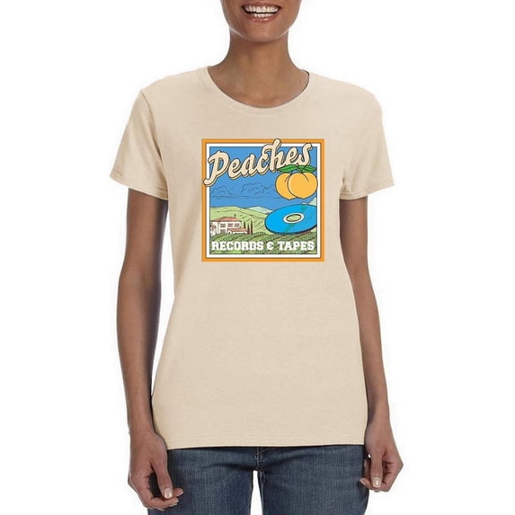 Peaches Records And Tapes T-Shirt Women -Smartprints Designs, Female 5X-Large