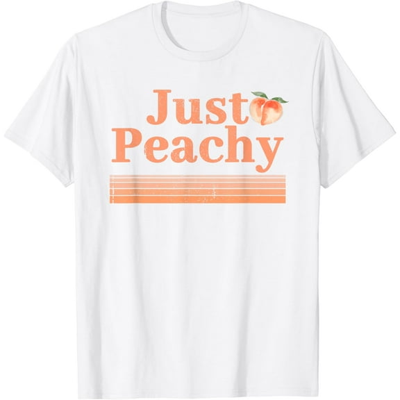Peaches Summer Fruit Nostalgia T-Shirt100% cotton