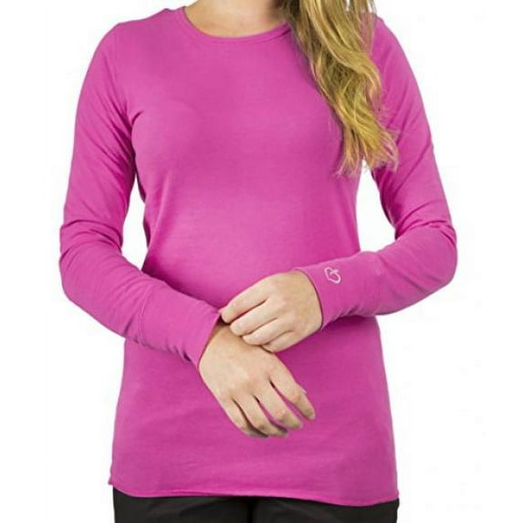Peaches Womens Long Sleeve Great for Layering Under Scrubs Tee