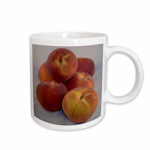 3drose, Peaches White Background, 15oz Mug