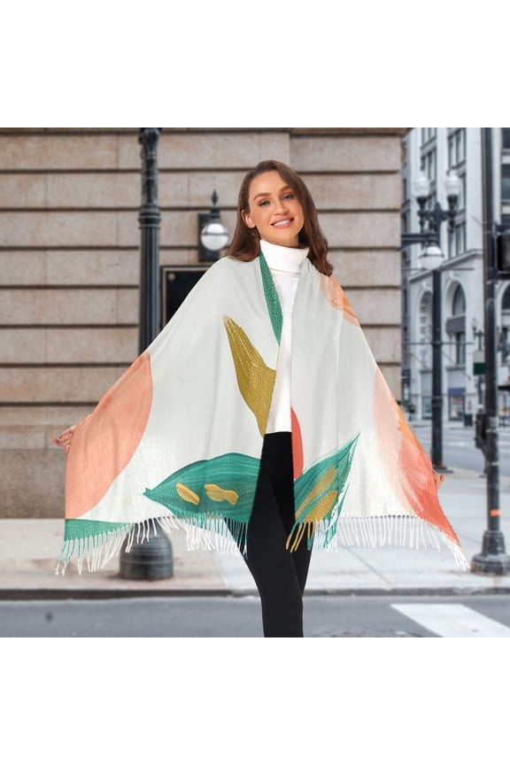 Peaches Winter Scarf for Women Fashion Warm Long Soft Blanket Scarves Gifts