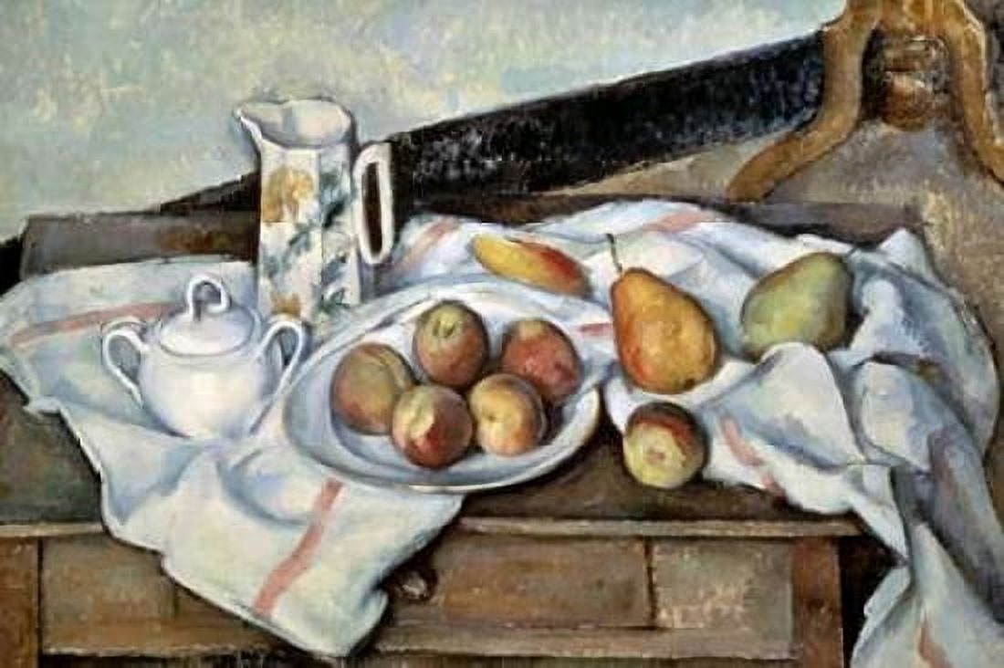 Peaches and Pears Canvas Art - Paul Cezanne (24 x 36)