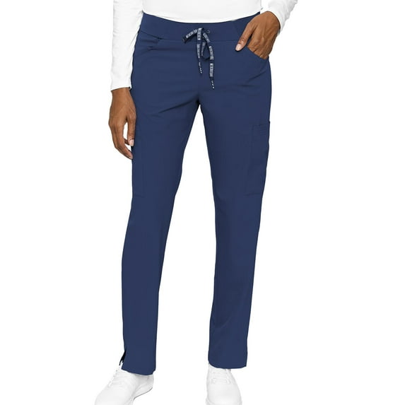 Peaches by Med Couture Women's 8721 Pant -Navy-X-Small Petite