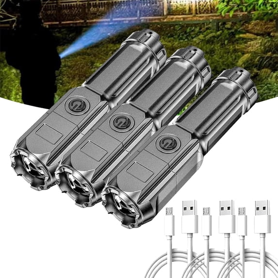 Peachloft Flashlight, Peachloft Powerful LED Flashlight, Rechargeable LED Flashlights 900000 High Lumens Super Bright Tactical, Adjustable Zoom